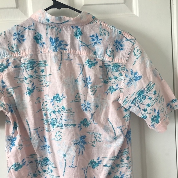 George classic fit 100% pink aloha shirt - Picture 6 of 10
